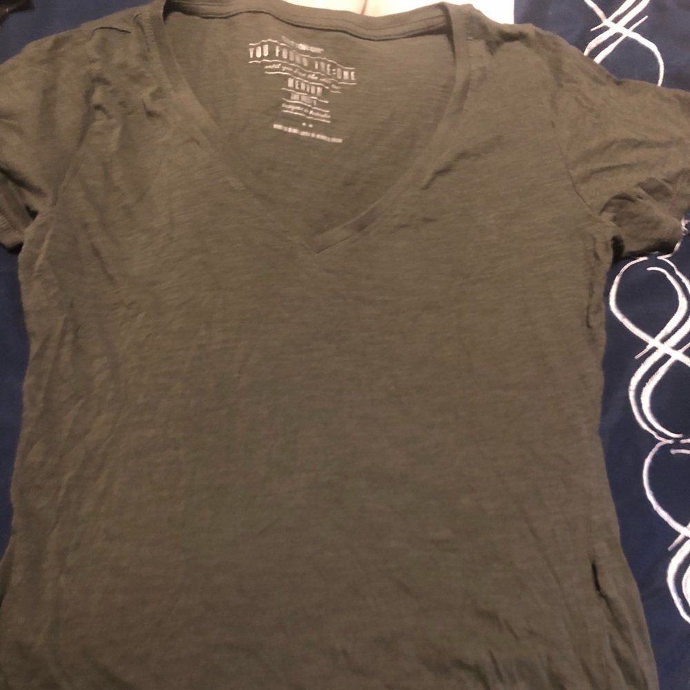 Cotton on Olive Green V-neck shirt